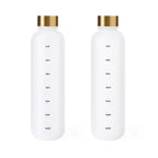 1000ML Bottle With Time Marker Motivational Reusable Fitness Sports Outdoors Travel Cycling Leakproof BPA Free Frosted Bottle mbzr