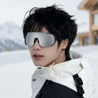Cycling Sunglasses for Men UV400 Protection Polarized Sports Goggles for Road Bike Hiking Mountain Climbing Windproof Sandproof Snow Mountaineering Wraparound Outdoor Eyewear