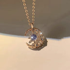 LATS Star Moon Pendant Necklaces for Women Simple Clavicle Chain Fashion Jewelry Accessories