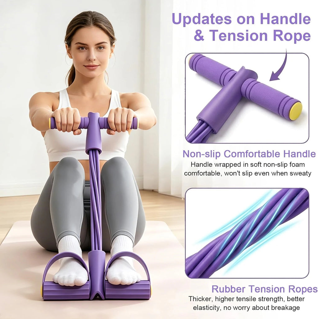 4-Tube Resistance Band Multi Function Tension Rope Fitness Bands 6-Tube Elastic Yoga Pedal Puller For Sports Exercises At Gym mbzr