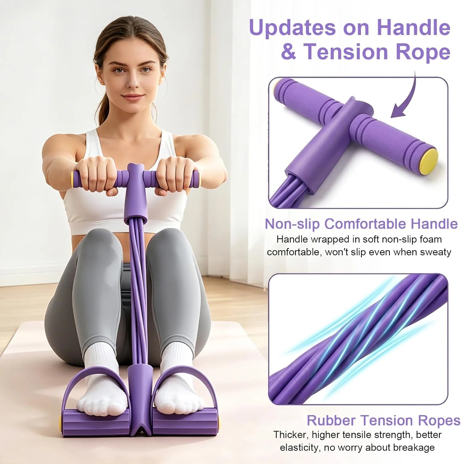 4-Tube Resistance Band Multi Function Tension Rope Fitness Bands 6-Tube Elastic Yoga Pedal Puller For Sports Exercises At Gym mbzr