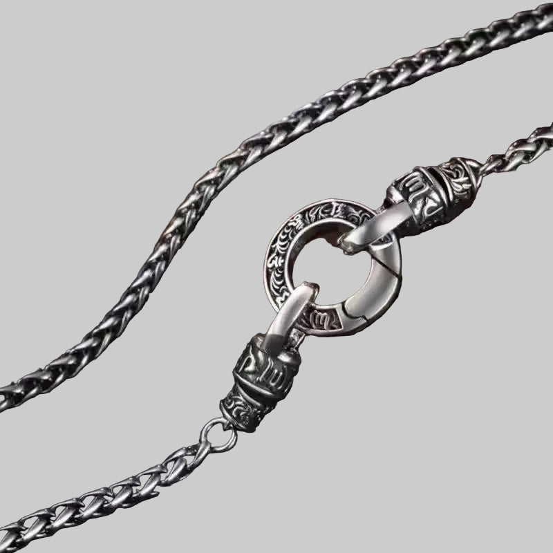 Sterling Silver Woven Chain Necklace Unisex Party Gift