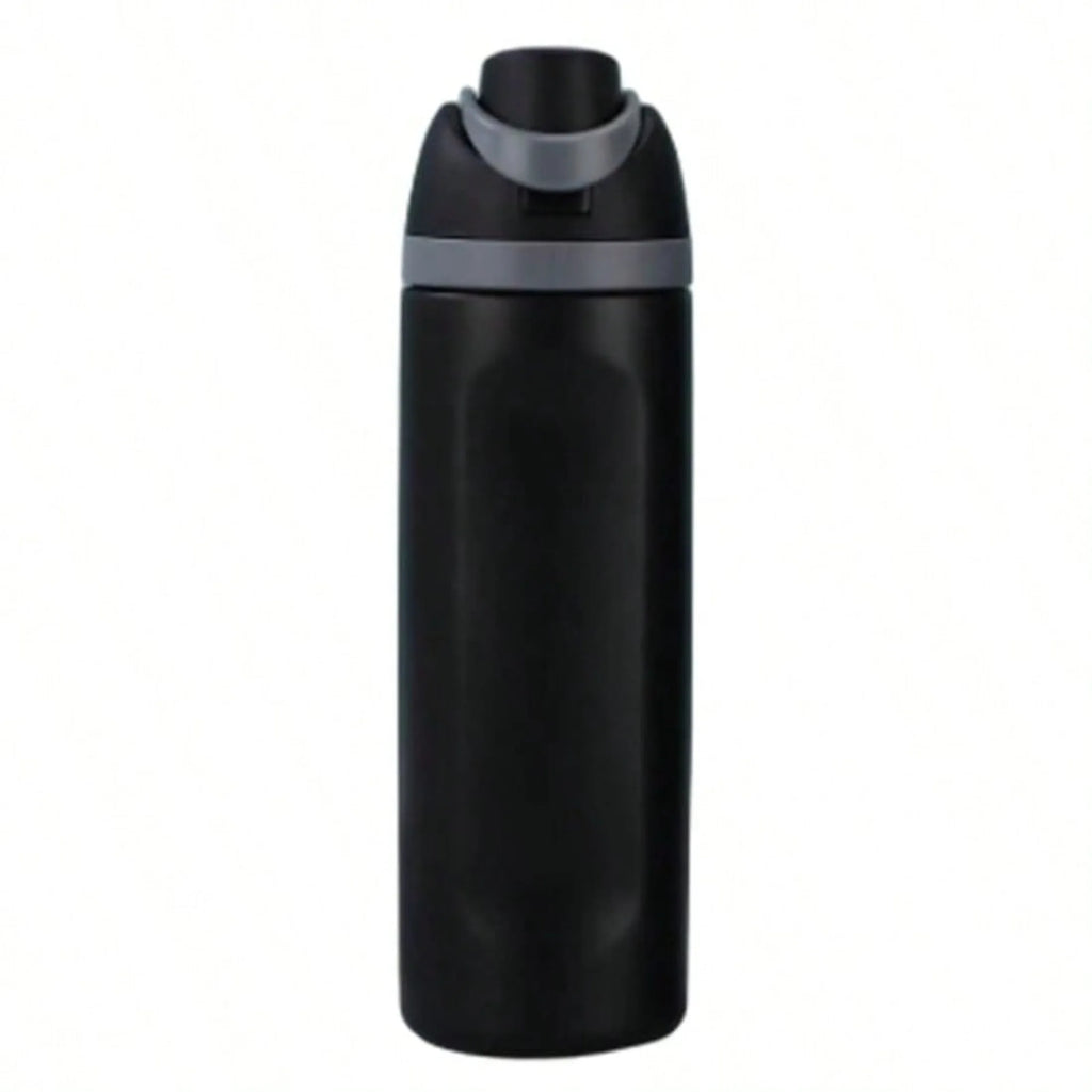 Insulated Stainless Steel Water Bottle with Straw for Sports and Travel, BPA-Free, 24oz, Foggy Tide (Black) mbzr