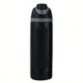 Insulated Stainless Steel Water Bottle with Straw for Sports and Travel, BPA-Free, 24oz, Foggy Tide (Black) mbzr