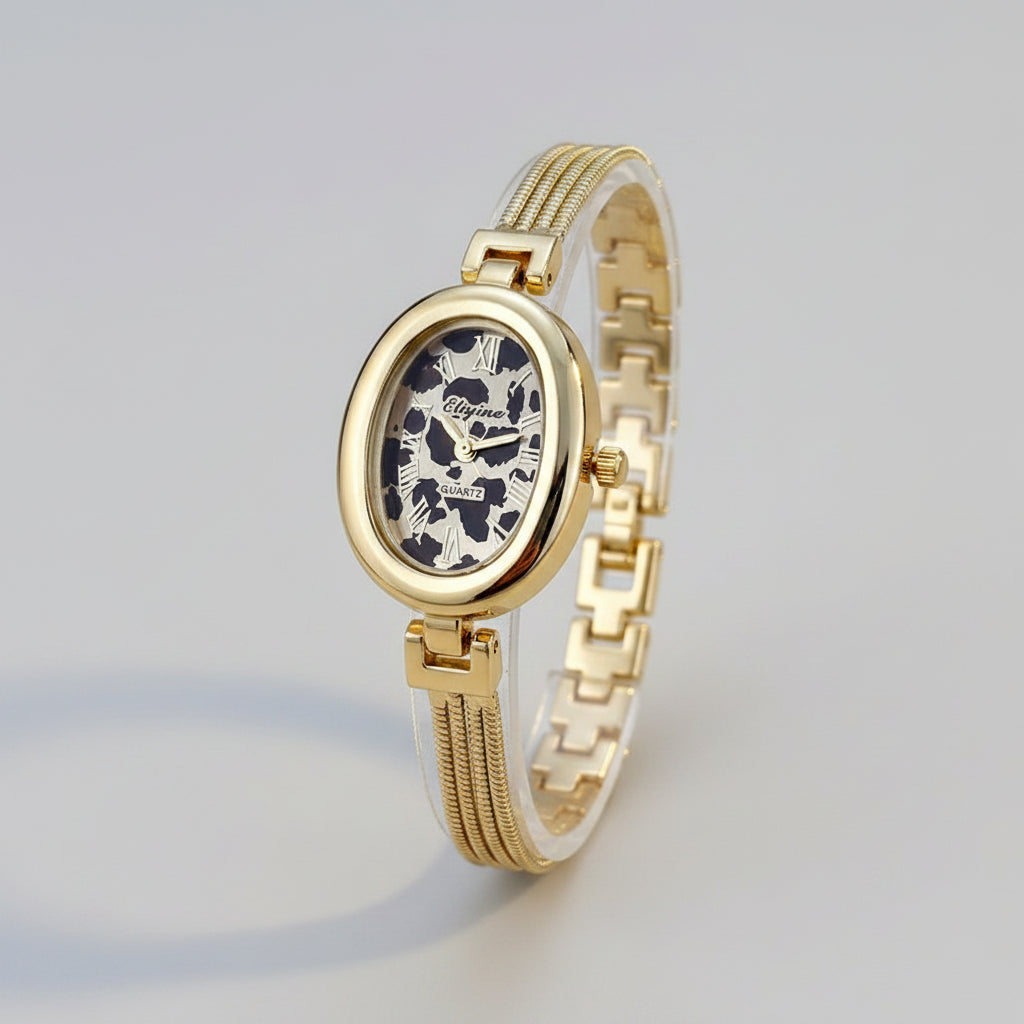 Elegant Tassel-Strapped Oval Watch: A Dainty Vintage Treasure for Women mbzr