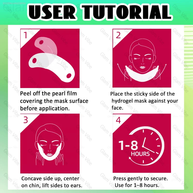 V-Shaped Cooling Slimming Face Mask: Removes masseter muscles, tightens double chin, burns facial fat, deeply hydrates, shaping bandage anti-aging beauty product, new product launch mbzr