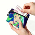 Classic Romantic Anime U-Urusei Y-Yatsura Oxford Coin Wallet Detachable Carabiner Hook Compact Storage Bag For Outdoor Shopping