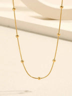 1pc Graduation Season and Mothers Day Stainless Steel Beaded Chain Necklace