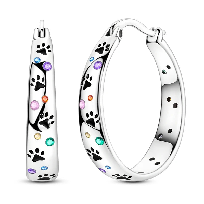 Sterling Silver Hoop Earrings Hypoallergenic Zirconia Women mbzr
