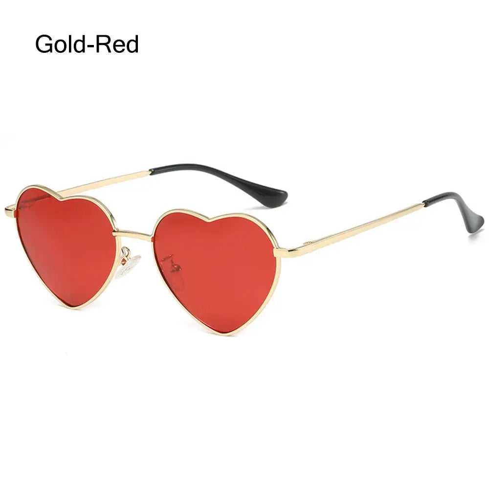 Trendy Heart-Shaped Glasses Women Heart Sunglasses Vintage Metal Frame Polarized Sun Glasses UV400 Eyewear