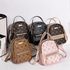 Women's Floral PU Leather Fashion Backpack & School Bag