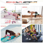 3-Set Proportional Resistance Bands for Fitness, Pilates, Yoga, Home Gym, Lower Body Training | Suitable for All Strength Levels mbzr