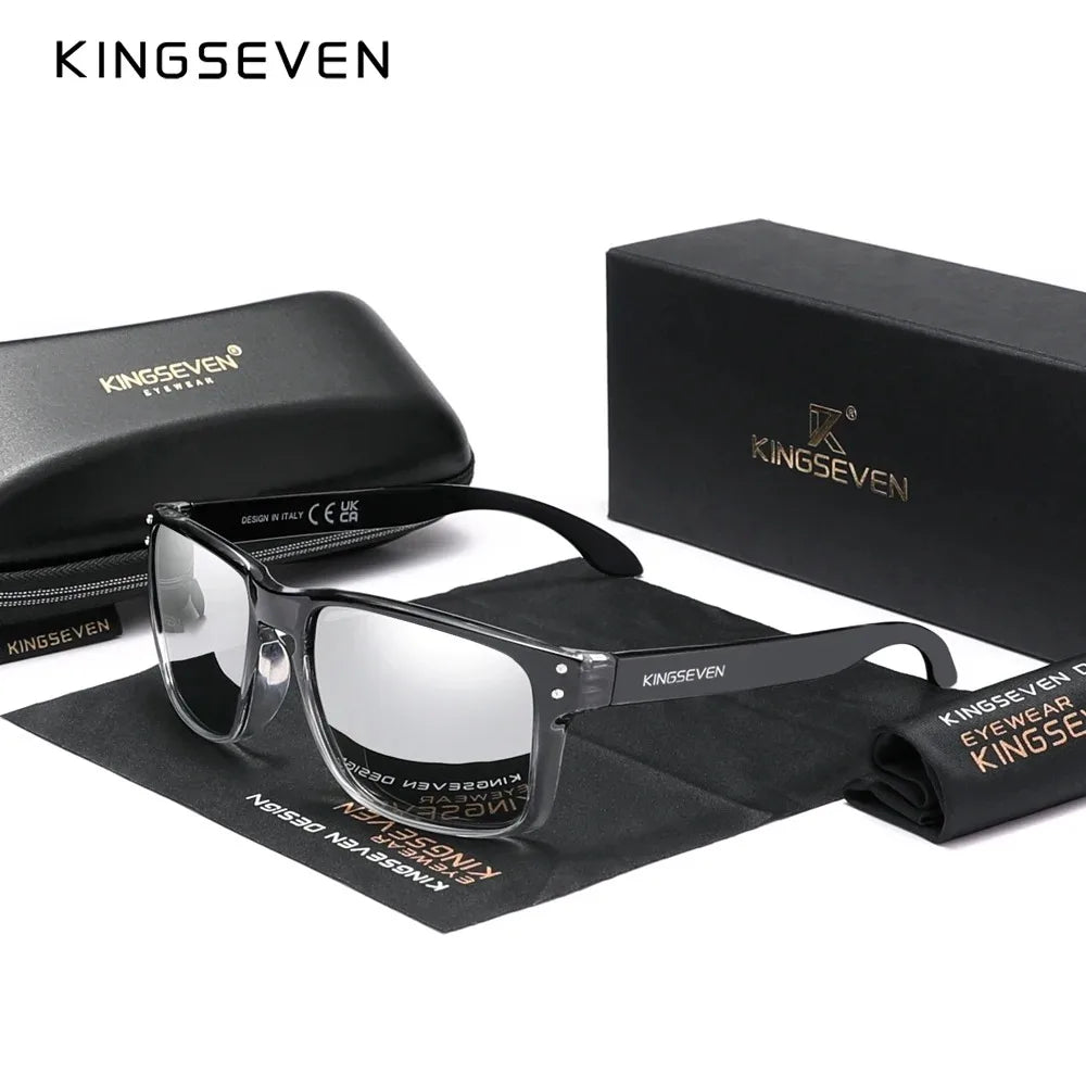 KINGSEVEN Rectangle Retro TR90 Polarized Sunglasses Cycling UV400 Climbing Anti-glare Outdoor Sports Eyewear