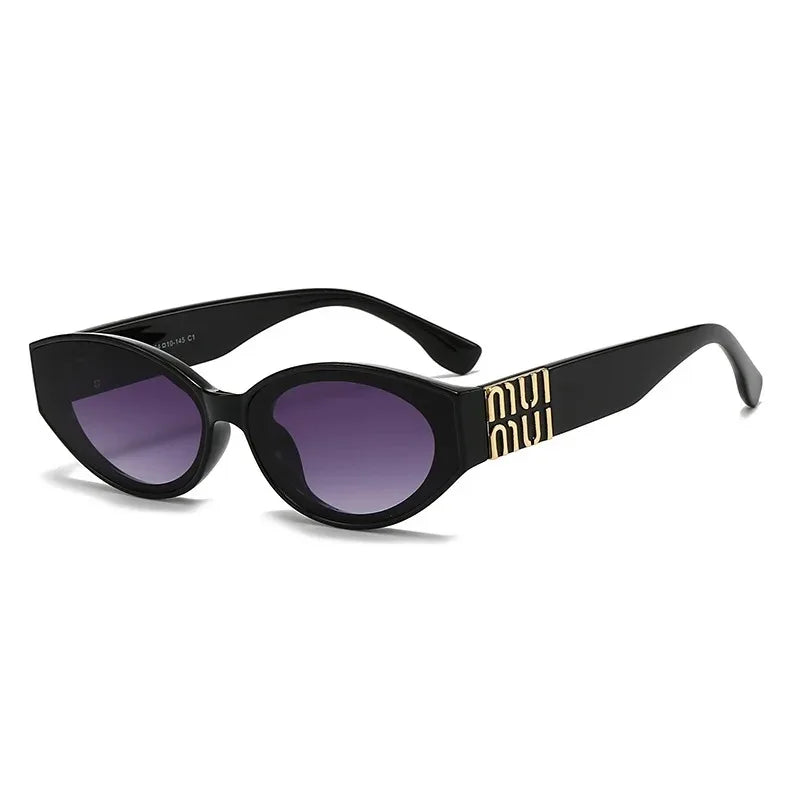 Light Luxury Men's And Women's Brands Design Luxury Small Oval Sunglasses 2025 New CatEye Sunglasses Retro Women's Goggles Uv400 mbzr