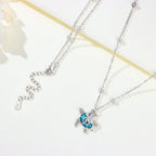 Original 925 Sterling Silver Mother and Baby Turtle Necklace Y-shaped Chain Necklace For Women Memorial Prayer Jewelry Gift 2026 mbzr