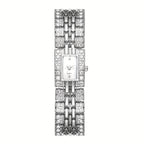 Women's Diamond Watch Bracelet Full Crystal Rhinestone Square Dial Quartz Wristwatch Gold Silver Rose Gold Elegant Ladies Dress Watch Gift mbzr