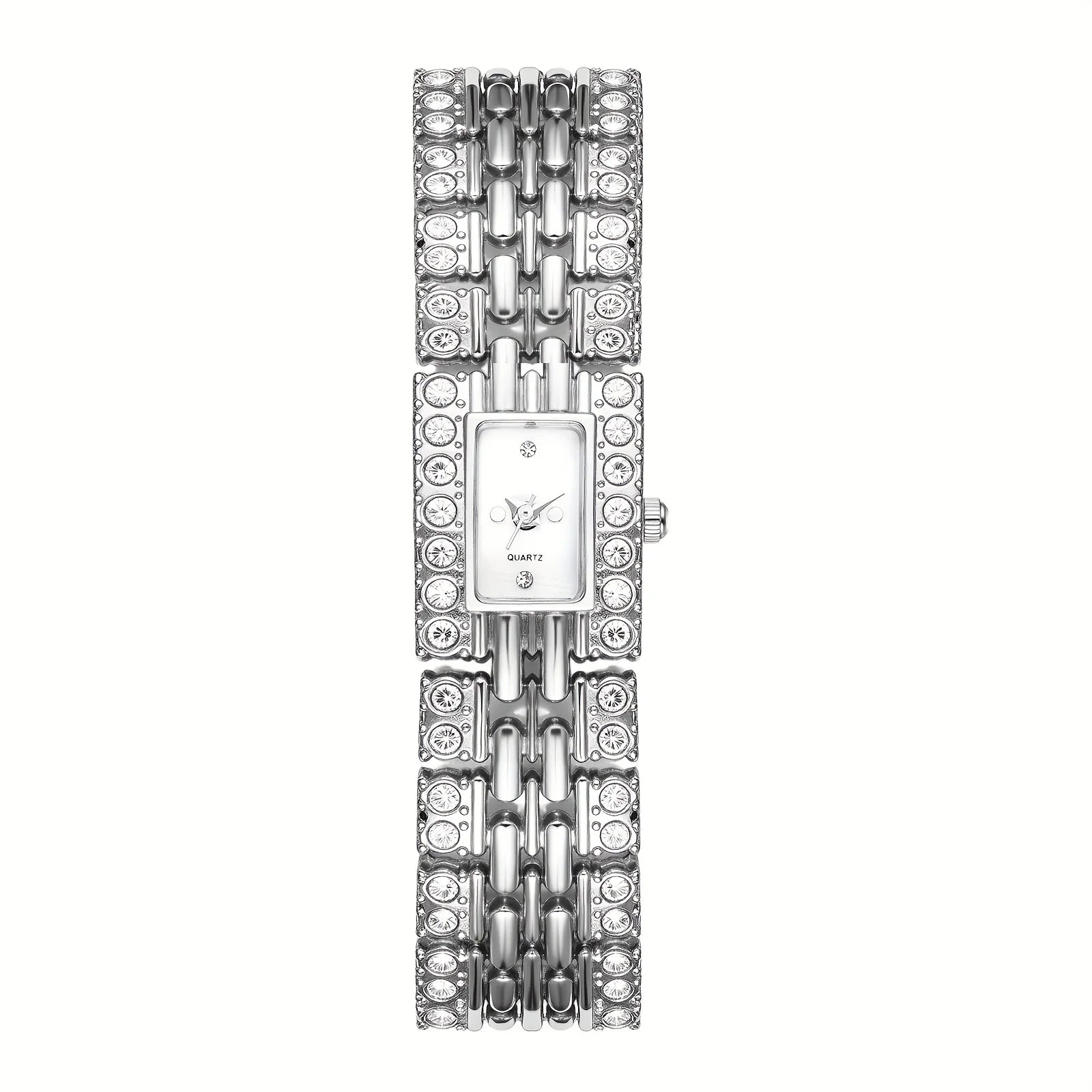 Women's Diamond Watch Bracelet Full Crystal Rhinestone Square Dial Quartz Wristwatch Gold Silver Rose Gold Elegant Ladies Dress Watch Gift mbzr