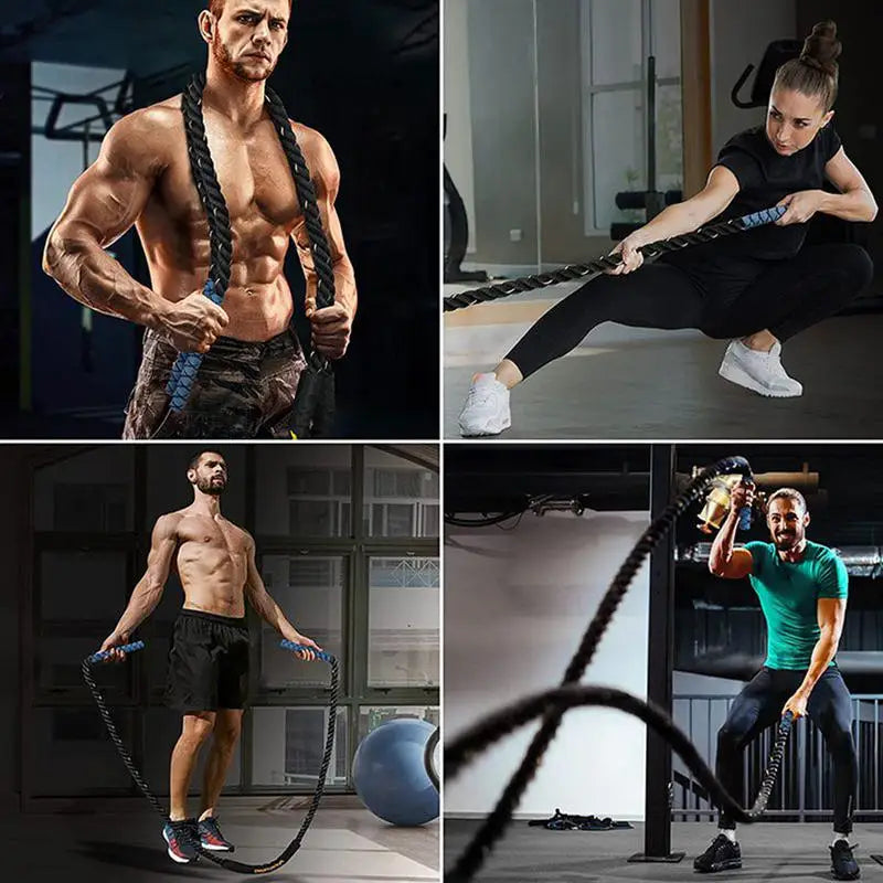 Heavy Jump Rope Strength Training Skipping Rope 0.98 Inch Body Shaping Jumpropes For Women Men Portable Gym Workout Equipment mbzr