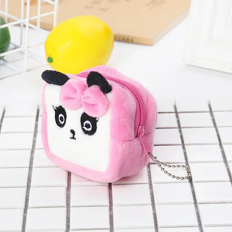 1PC Cute Coin Purse Zipper Change Purse with Keychain Small Headphone Lipstick Bag Mini Wallet Money Bag