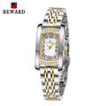 REWARD Luxury Woman Wristwatch Waterproof Luminous Date Diamond Dial Rectangle Watch For Ladies Quartz Women Watches mbzr