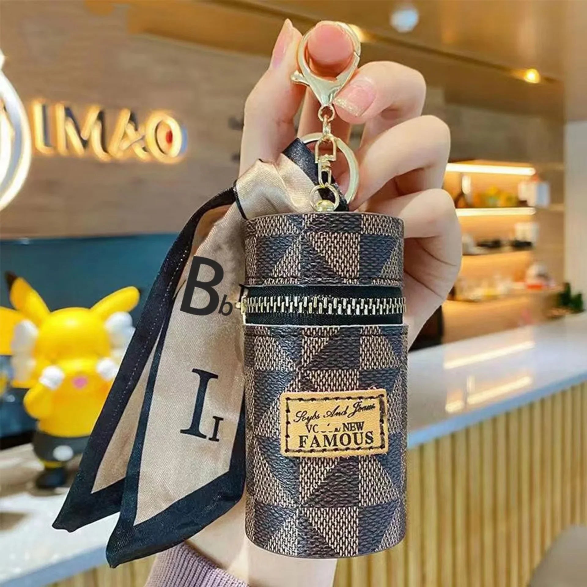 Mini Retro Coin Purse, Classic Pouch With Scarf Decor, Zipper Portable Multifunctional Lipstick Bag Vintage Flower Leather mbzr
