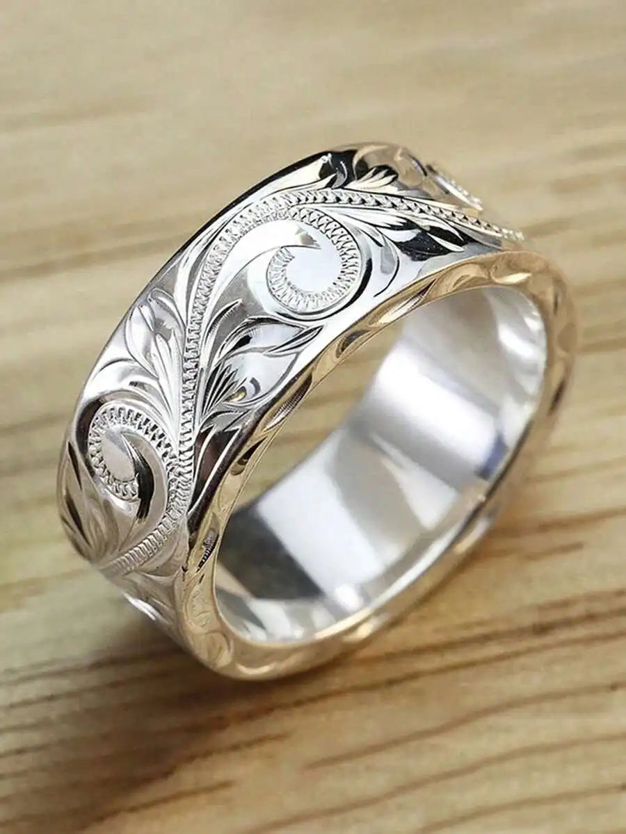 1pc Elegant Flower Design Ring, Gift For Women, Suitable For Wedding, Engagement, Anniversary, Party And Other Occasions