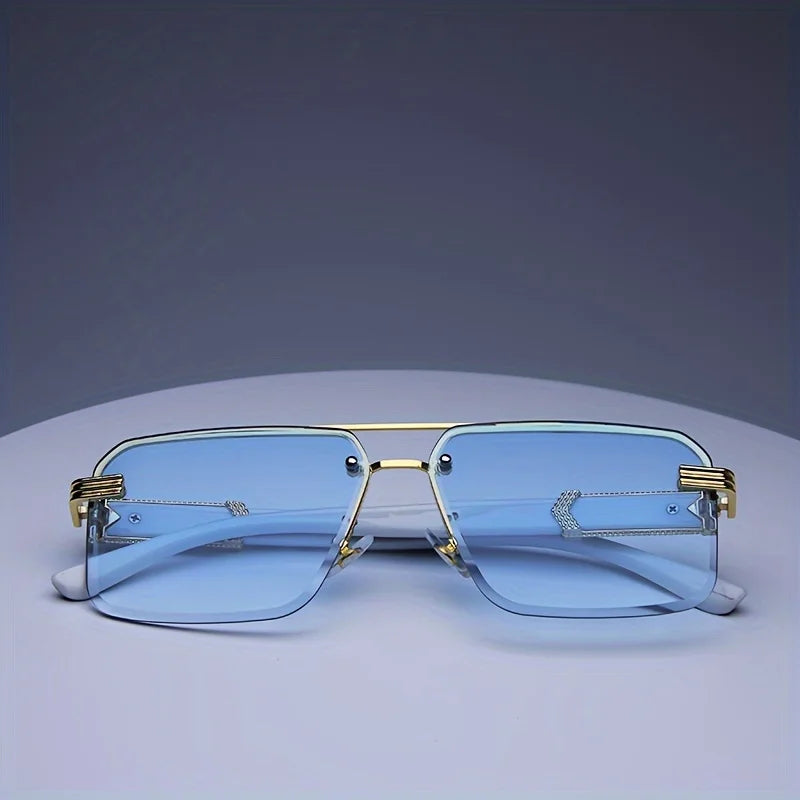 Fashion Rimless Sunglasses Men Women Populare Frameless Sun Glasses Male Female Classic Small Square Summer Traveling Shades mbzr