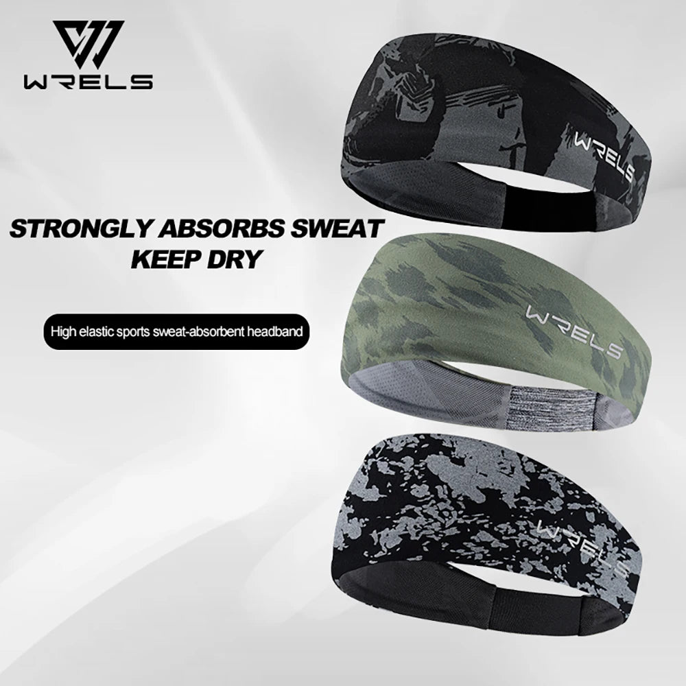 WRELS Sports Headband Sweatband Elastic Absorbent Sweat Fitness Breathable Basketball Cycling Jog Tennis Yoga Gym Head Band mbzr