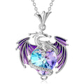 Ring Multi-Color Alloy Women'S Exquisite Necklace Fashion Silver Dragon Heart Rhinestone Design Necklace For Banquets Parties mbzr