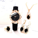 Womens Watches 5Pcs Set Luxury Rhinestone Women Fashion Elegant Wristwatch Quartz Watch For Girl WristWatch Bracelet Gift mbzr