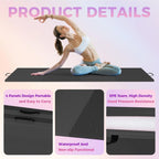 Gymnastics Mat,4-/5-fold Exercise Mats, Gymnastics Tumbling Mats, Thick Portable Home Gym Floor Pad for Yoga, Pilates, Aerobics mbzr