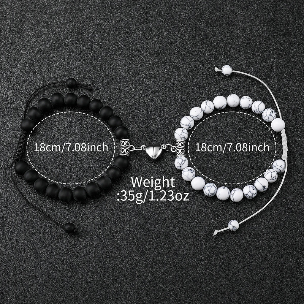 4PCS Couple Watches Fashion Arabic Women Quartz Watch Casual Silicone Band Wristwatches Magnet Heart-Shaped Bracelets Set mbzr