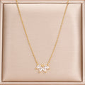 Simple Stainless Steel Horse Eye Zircon Necklace Fashion Elegant Crystal Collarbone Chain For Women Trendy Jewelry Accessories