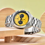 PAGANI DESIGN Men's Watch Yellow Dial Quartz Chronograph Watch Men Japan VK63 Sapphire glass Wrist Watch Men 2026 New Waterproof