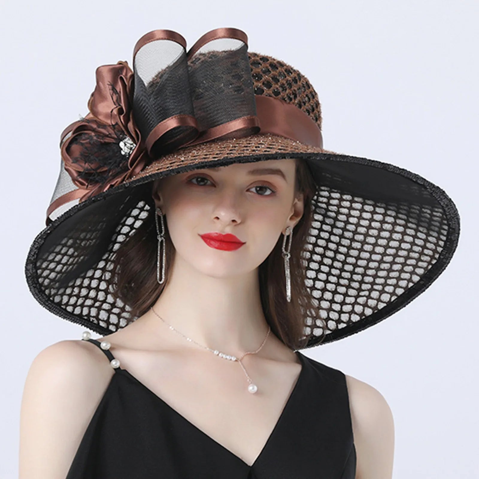 Wide Brim Phrase Women Hat for Church, Weddings, Tea Party, Sunhats