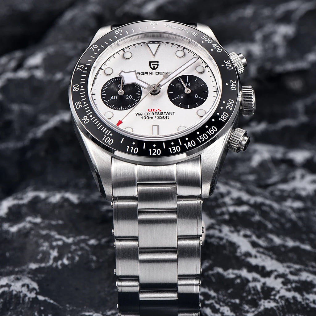 2026 New Retro Panda Mens Watches PAGANI DESIGN Luxury Quartz Watch For Men Chronograph AR Sapphire Waterproof Sports Clock Gift