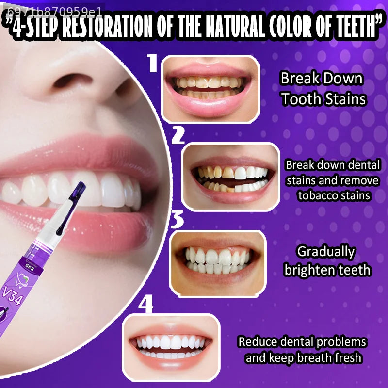 POZOAMIS Purple Yellow Teeth Remover Brush, whitens and brightens teeth, freshens breath, repairs and cleans toothpaste, removes plaque, black teeth, and cavities, teeth whitening, oral care tool mbzr