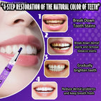POZOAMIS Purple Yellow Teeth Remover Brush, whitens and brightens teeth, freshens breath, repairs and cleans toothpaste, removes plaque, black teeth, and cavities, teeth whitening, oral care tool mbzr
