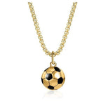 Vnox 3D Football Necklaces for Men, Solid Stainless Steel Casual Scoocer Pendants, Sports Lover Boys Gifts
