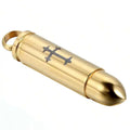 Cross Bullet Memorial Cremation Necklace Pendant Men Women Urn Jewelry For Ashes