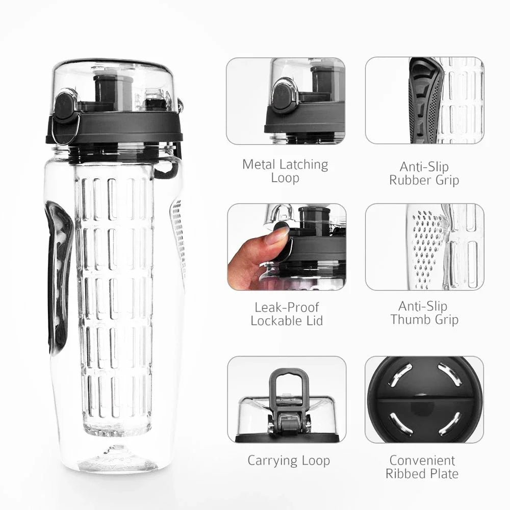 BPA Free Fruit Infuser Water Bottle Juice Shaker Sports Lemon Water Bottle Fitness Sport Fruit Drinking Bottles for Girl mbzr