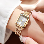 1/2/4PCS Luxury Women Watches Fashion Rectangle Woman Quartz Watch Stainless Steel Band Wristwatches Reloj Mujer（Without Box） mbzr
