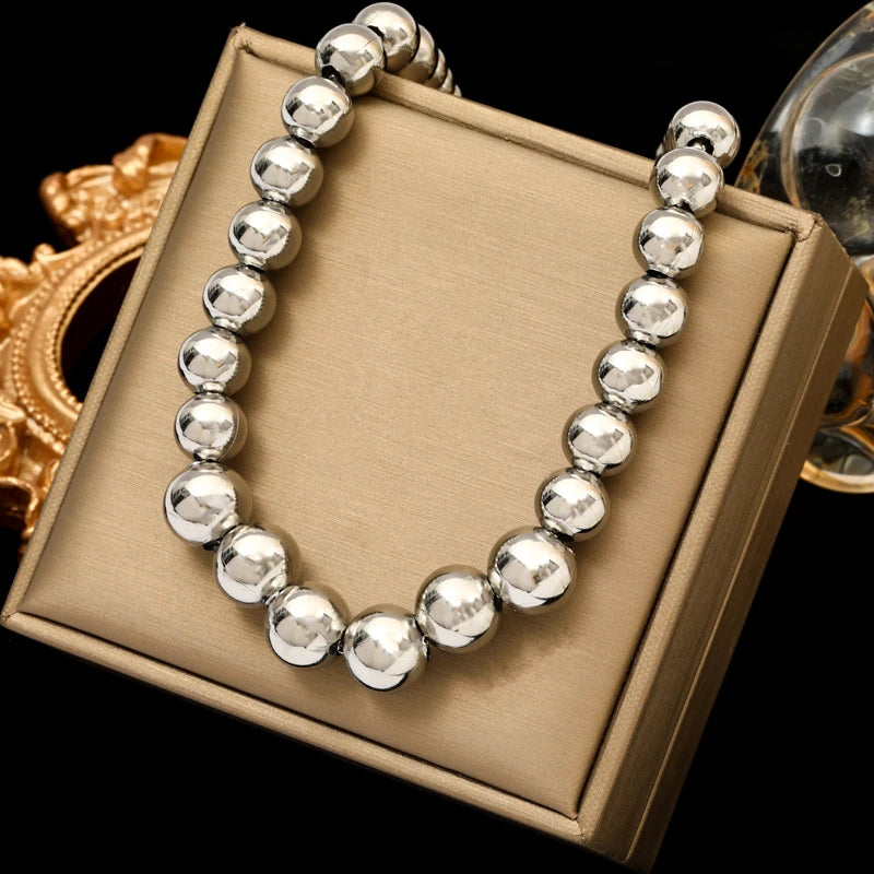 316L Stainless Steel Silver Color Heavy Cuban Chain Necklace For Women Men New Fashion Neck Chain Waterproof Jewelry