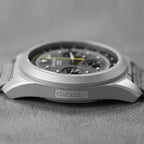 CADISEN Titanium TI-7 MULTISYNC New Moon Mens Watches Canvas Chronograph VK63 Men Gift AR Sapphire Luxury Quartz Watch For Man