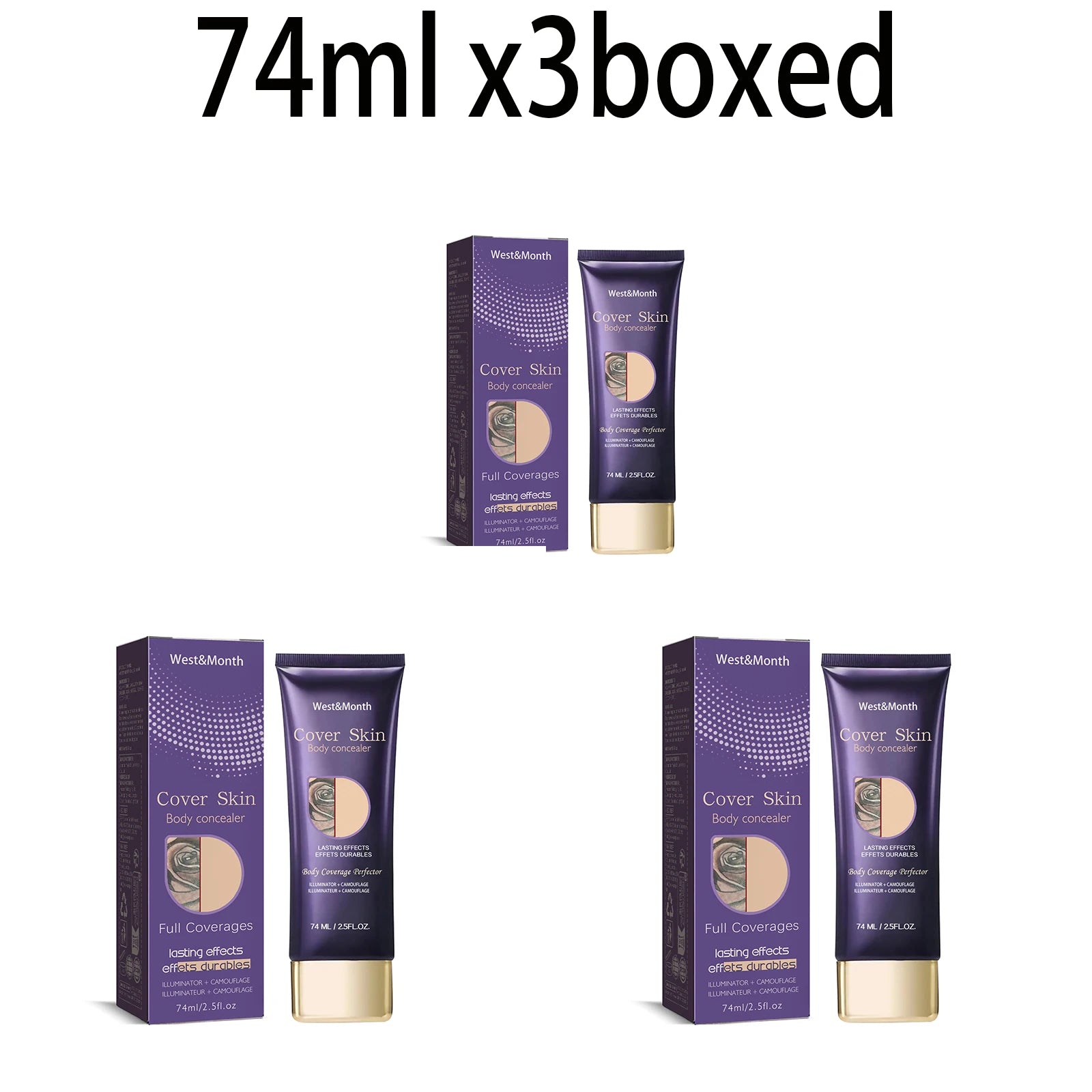 74ml Natural Tattoo Concealer Long Lasting Waterproof Tattoo Scars Cover Cream Body Coverage Makeup Foundation Cream For Women mbzr