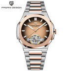 PAGANI DESIGN 2026 Men's Watch Skeleton Luxury Gold Automatic Watch For Men New Stainless steel  Business Mechanical Wristwatch