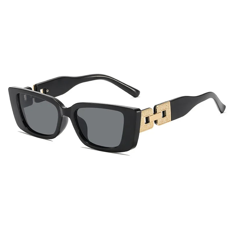 2025 New Narrow Frame Cat Eye Sunglasses Women Fashion Chain Leg Trendy Sunglasses mbzr