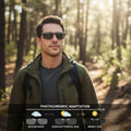 Black Polarized Photochromic Sunglasses UV400 Sports Sunglasses Day and Night Driving Glasses Ultra-Light Sun Eyewear Men and Women Cycling Glasses and Goggles for Cycling Fishing Driving mbzr