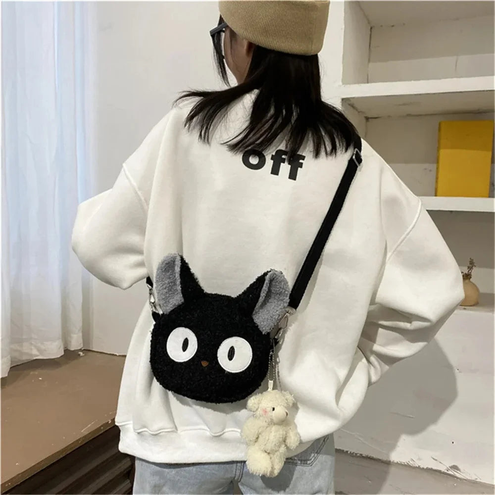 Japanese style cute bag for women cartoon plush shoulder bag for women new crossbody bag small mobile phone & wallet bag for wom