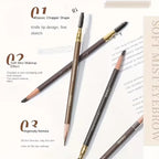 4 Pack Waterproof Eyebrow Pencils - Dual-Ended with Spoolie Brush | Smudge Proof Long Lasting Microblading for Tattooed Brows, S mbzr